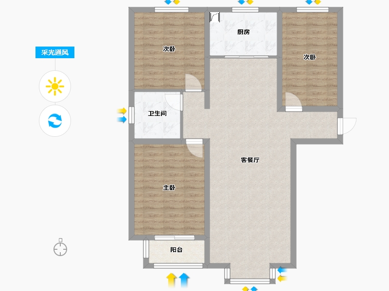 河北省-保定市-盛唐国际-98.00-户型库-采光通风