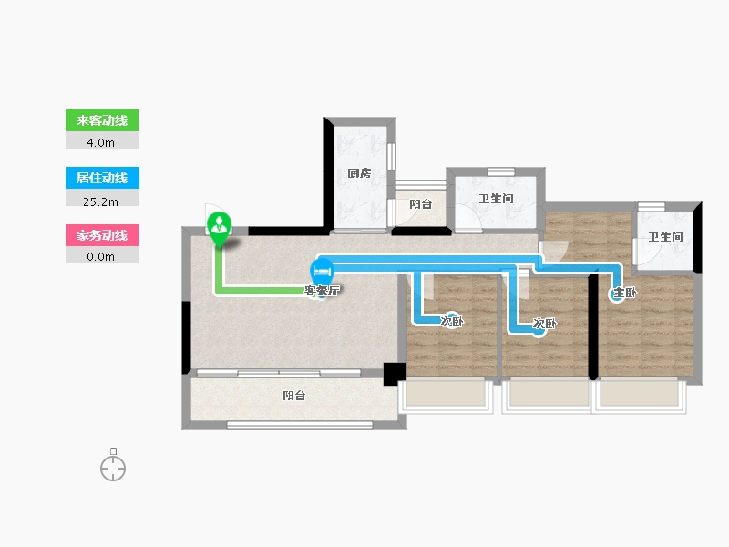 重庆-重庆市-泽京 璟樾府-81.47-户型库-动静线