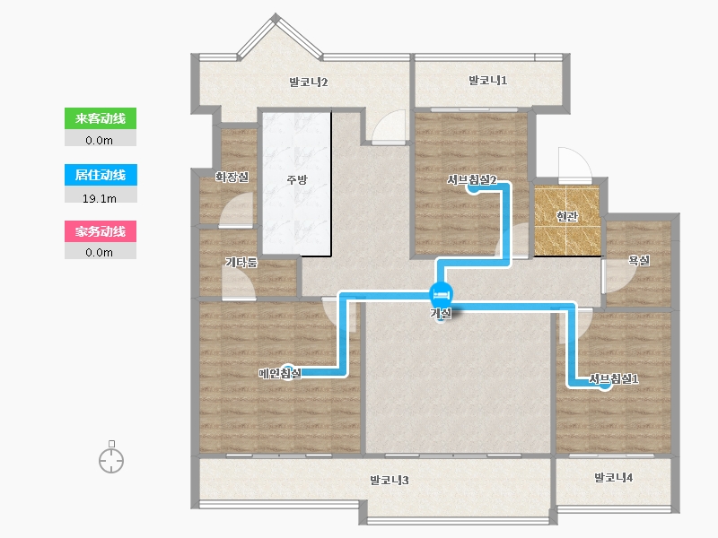 경기도-용인시 수지구-만현마을2단지아이파크-127.89-户型库-动静线