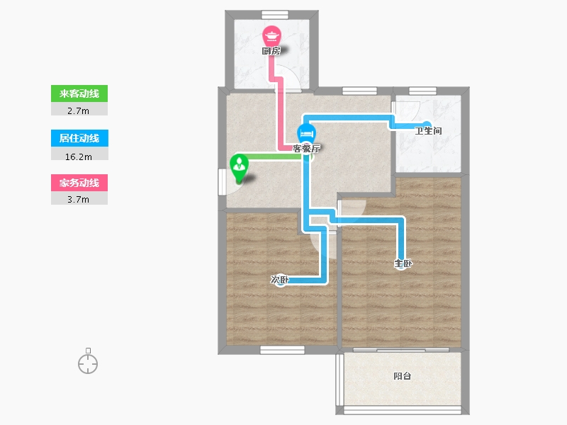 江苏省-苏州市-水香六村-55.30-户型库-动静线