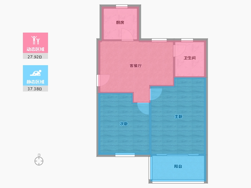 江苏省-苏州市-水香六村-55.30-户型库-动静分区