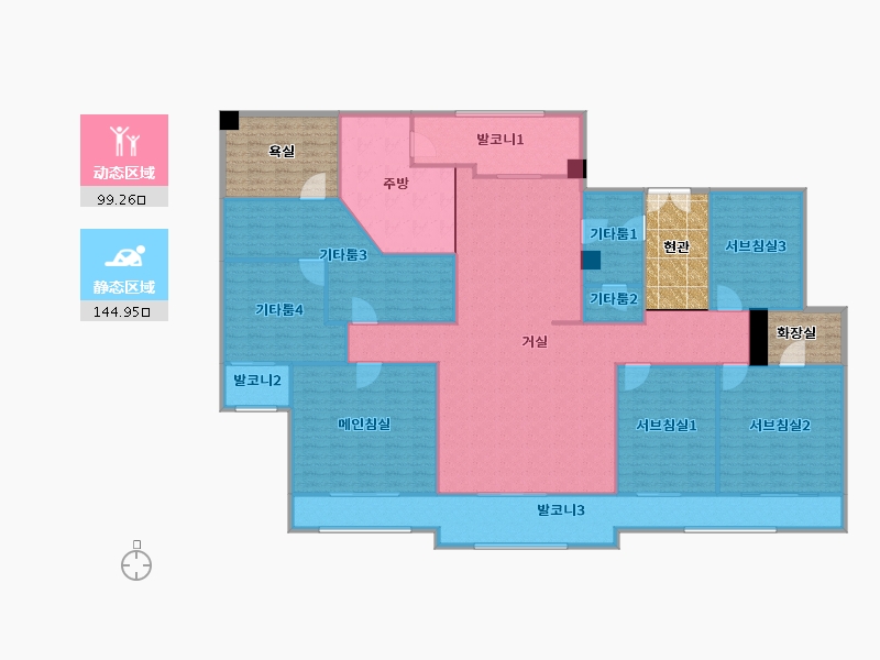 경기도-용인시 수지구-진산마을삼성7차-252.86-户型库-动静分区