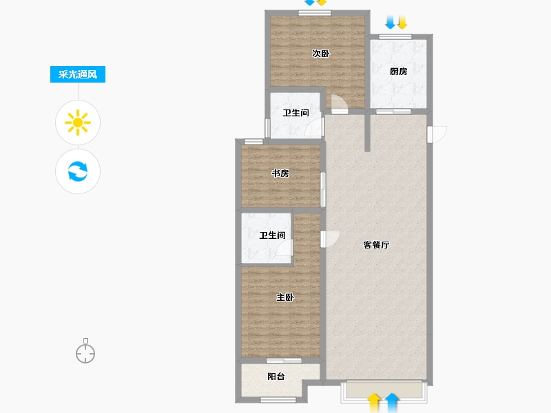 山东省-德州市-东岳翰林院-130.00-户型库-采光通风