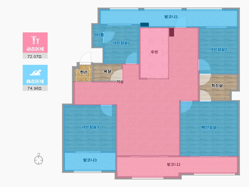 경기도-용인시 수지구-신정2단지현대프라임-147.30-户型库-动静分区