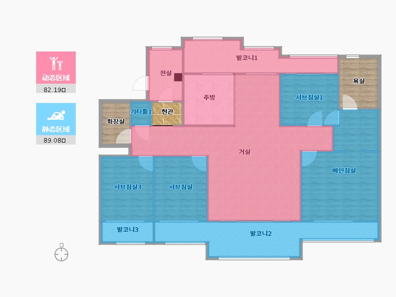 경기도-용인시 기흥구-산양마을푸르지오-174.13-户型库-动静分区