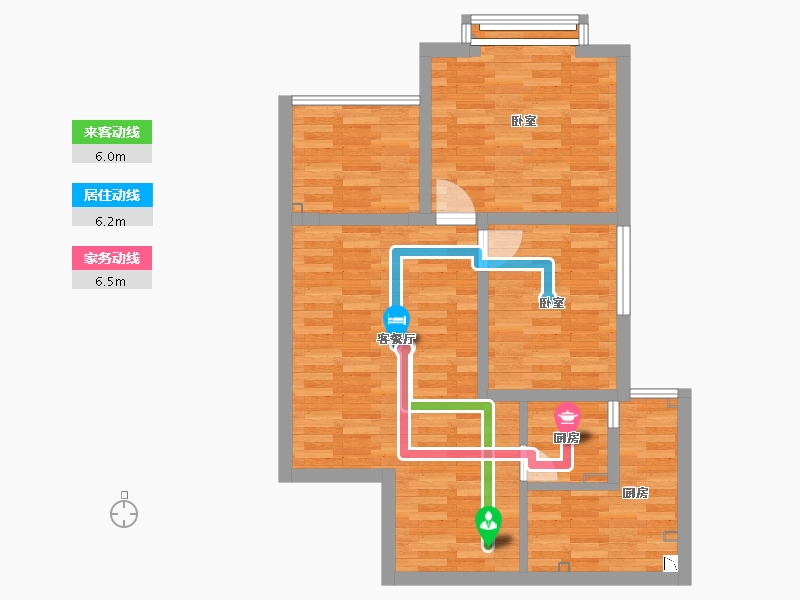 湖南省-长沙市-湘府9号-70.68-户型库-动静线