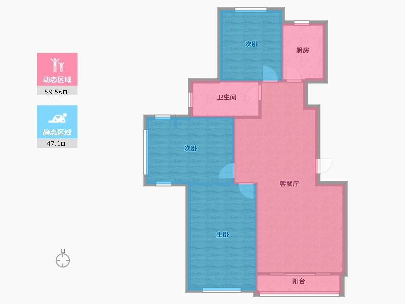 辽宁省-沈阳市-中铁·丁香水岸-98.00-户型库-动静分区