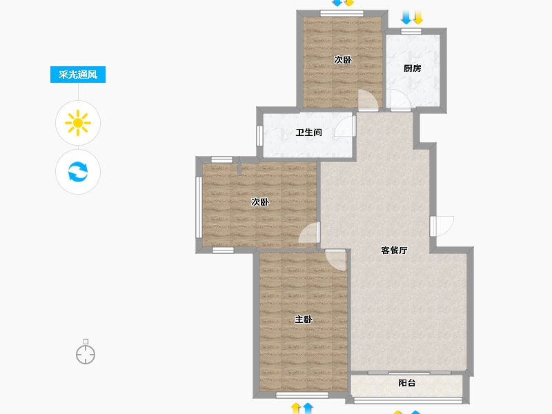 辽宁省-沈阳市-中铁·丁香水岸-98.00-户型库-采光通风