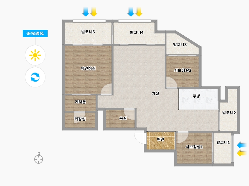 경기도-수원시 팔달구-KCC파크타운-108.25-户型库-采光通风