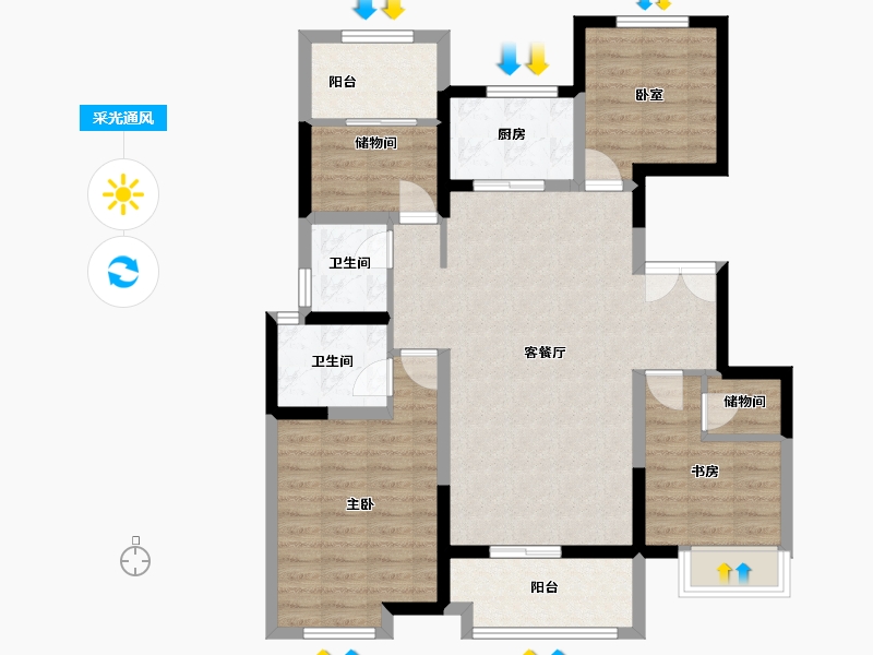 山东省-德州市-康城-110.00-户型库-采光通风