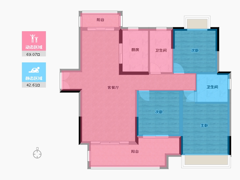 湖南省-邵阳市-美大学府-110.00-户型库-动静分区