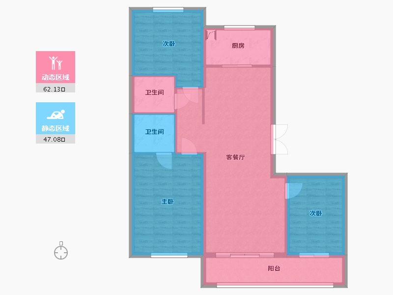 辽宁省-铁岭市-中央公园-120.00-户型库-动静分区