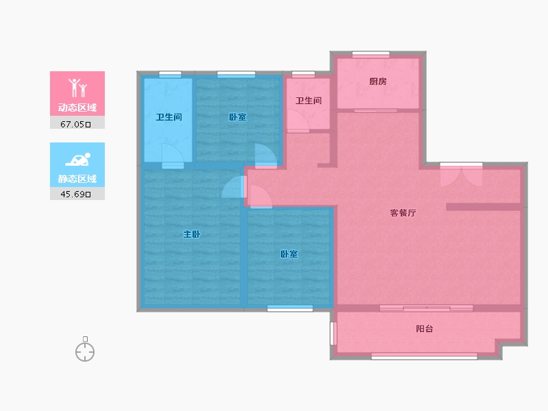 山东省-济宁市-尚龙原著-101.40-户型库-动静分区