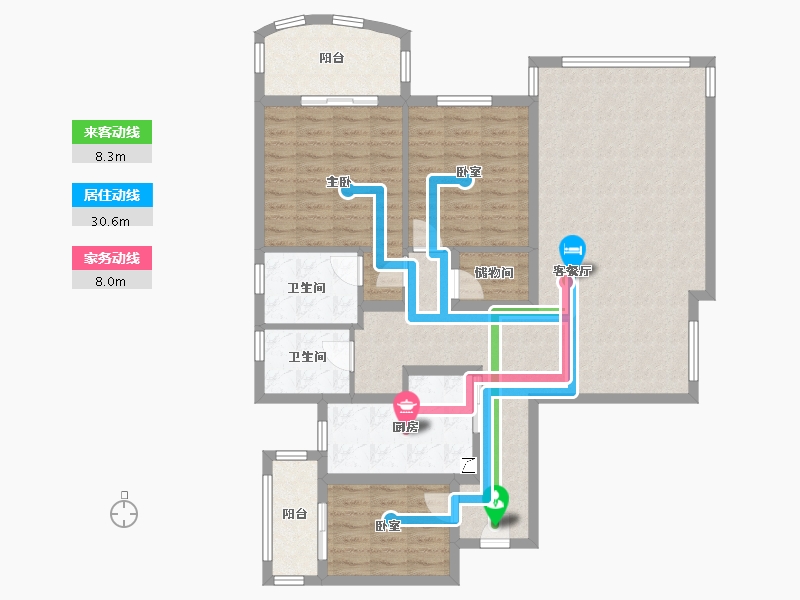 四川省-成都市-金杏苑-B区-144.00-户型库-动静线