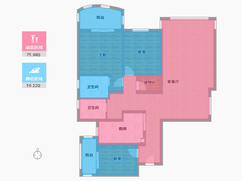 四川省-成都市-金杏苑-B区-144.00-户型库-动静分区