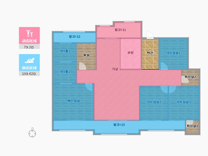 경기도-용인시 수지구-진산마을삼성7차-198.33-户型库-动静分区