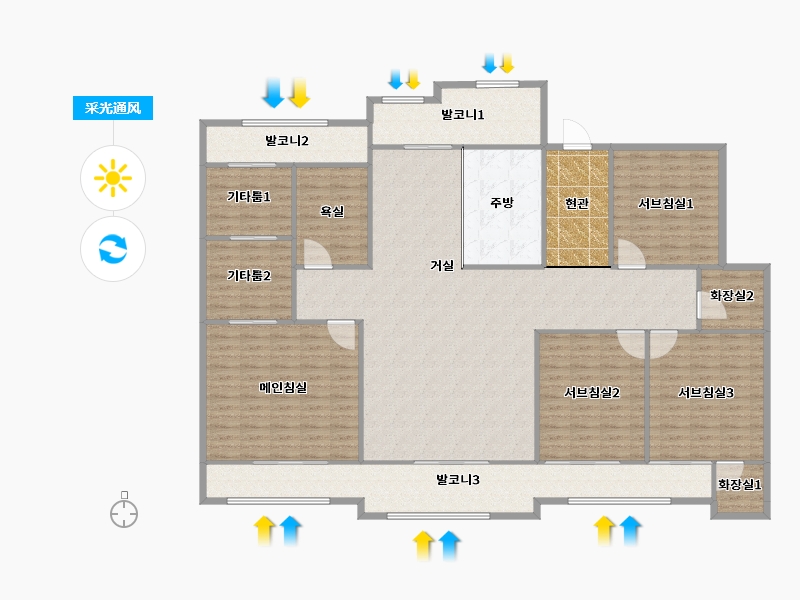 경기도-용인시 수지구-진산마을삼성7차-198.33-户型库-采光通风