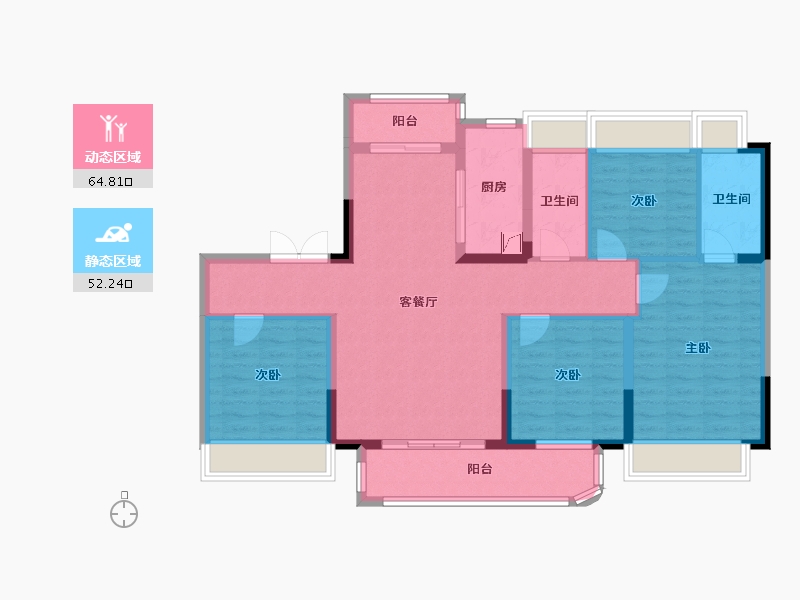 江苏省-南通市-十里江山-109.00-户型库-动静分区