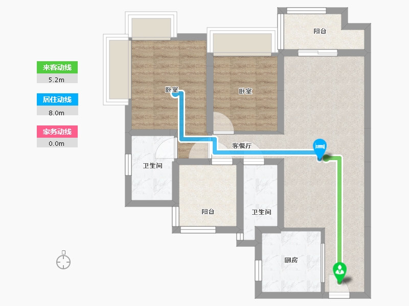 广东省-佛山市-保利中睿苑-69.00-户型库-动静线