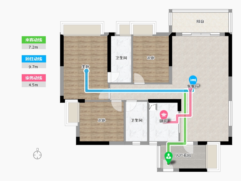 广东省-江门市-翰林印象-74.00-户型库-动静线