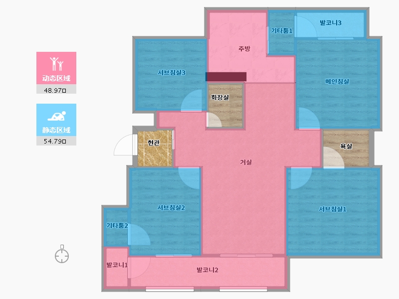 경기도-안양시 동안구-현대-103.12-户型库-动静分区