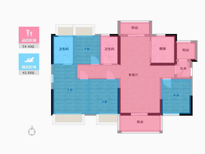 广东省-惠州市-融创臻园-92.00-户型库-动静分区