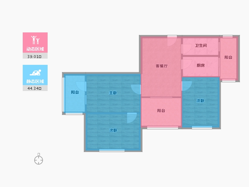 北京-北京市-七号院-71.00-户型库-动静分区