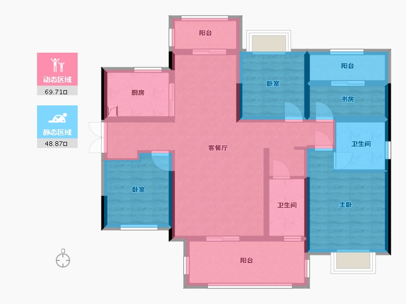 湖南省-郴州市-湖南建工东玺台-110.00-户型库-动静分区