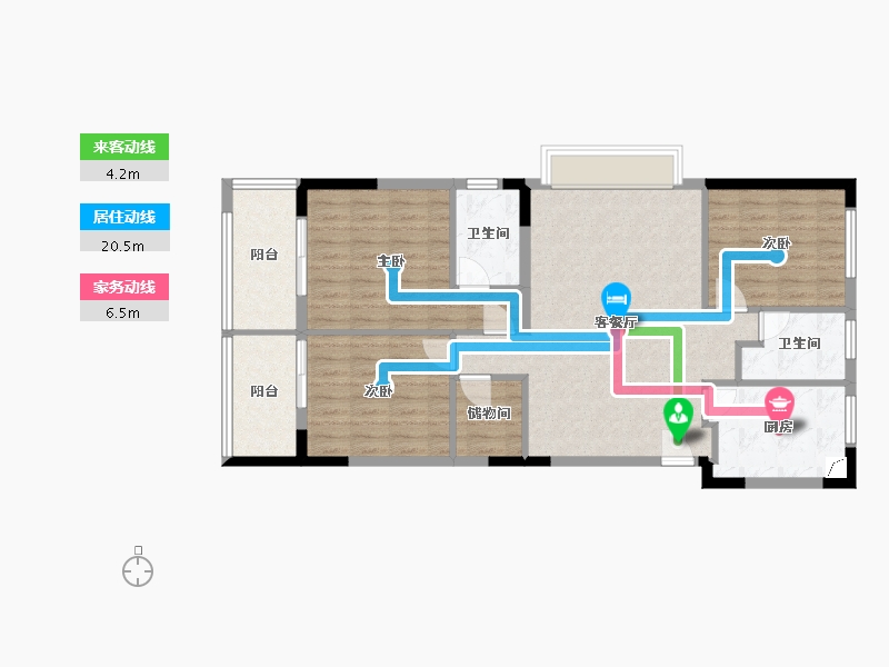 浙江省-温州市-旸景嘉园-95.00-户型库-动静线