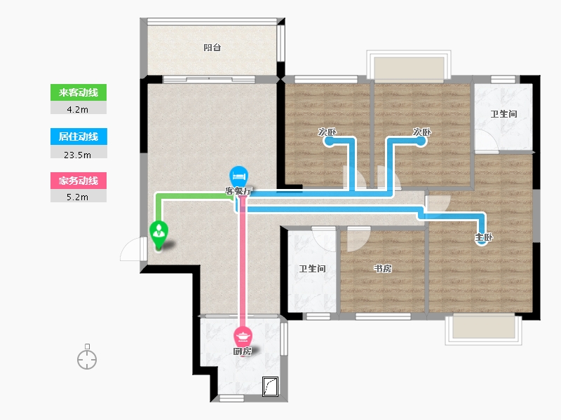 广西壮族自治区-南宁市-锦绣丽原-128.00-户型库-动静线