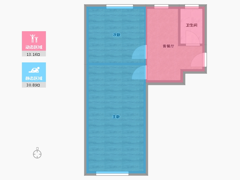 北京-北京市-大柳树甲17号院-33.00-户型库-动静分区