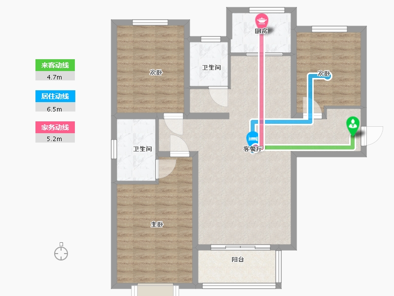 河北省-石家庄市-福城壹号院-94.00-户型库-动静线