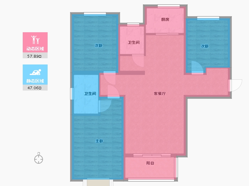 河北省-石家庄市-福城壹号院-94.00-户型库-动静分区