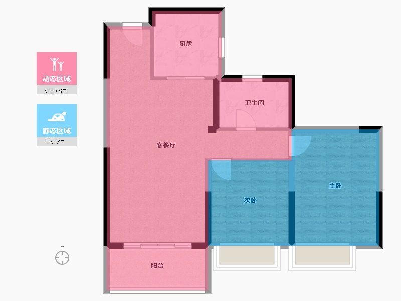 山东省-德州市-华耀城悦珑湾小区-70.00-户型库-动静分区