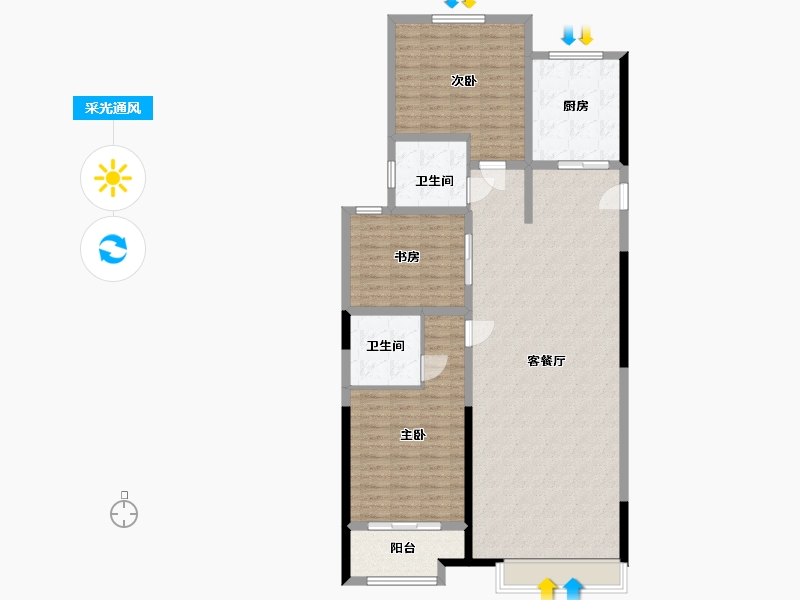 山东省-德州市-东岳翰林院-130.00-户型库-采光通风