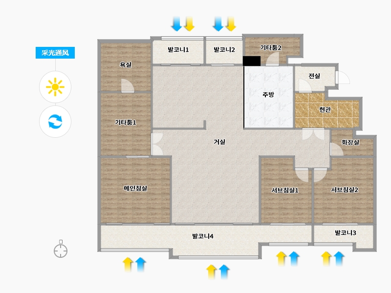 경기도-용인시 기흥구-성산마을남광하우스토리-224.16-户型库-采光通风