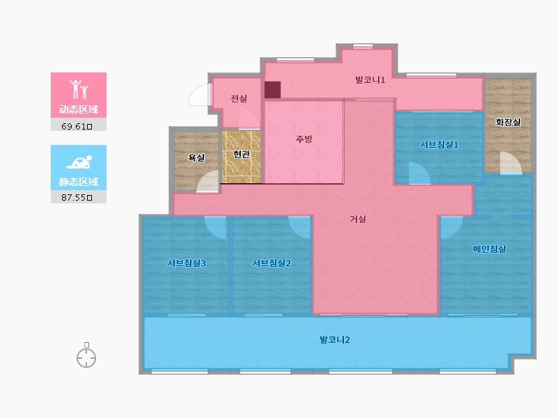 경기도-포천시-석향마을대방노블랜드-161.36-户型库-动静分区