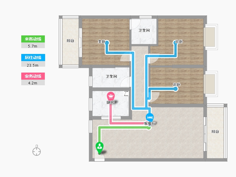 湖北省-武汉市-贾岭村还建房-99.00-户型库-动静线