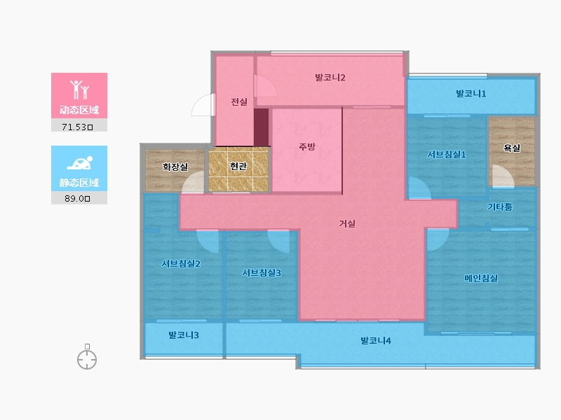 경기도-용인시 기흥구-한보라마을3단지화성파크드림-162.45-户型库-动静分区