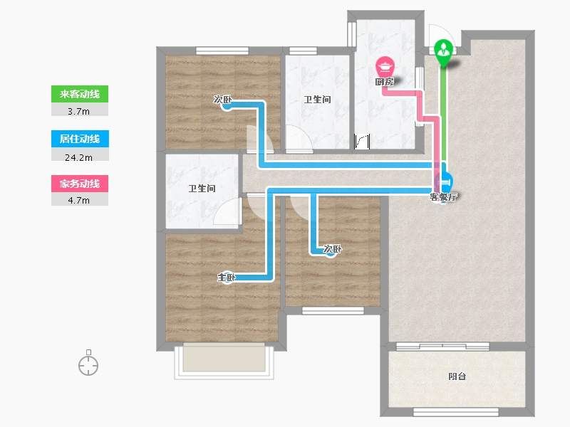 河北省-保定市-蠡县天河城-90.00-户型库-动静线