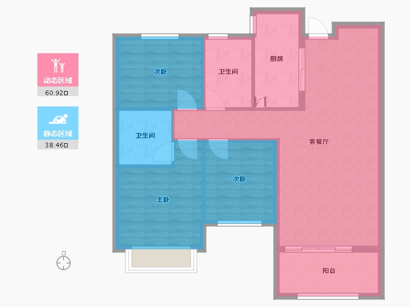 河北省-保定市-蠡县天河城-90.00-户型库-动静分区