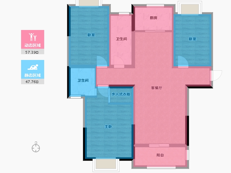 湖南省-永州市-苏通国际新城-130.00-户型库-动静分区