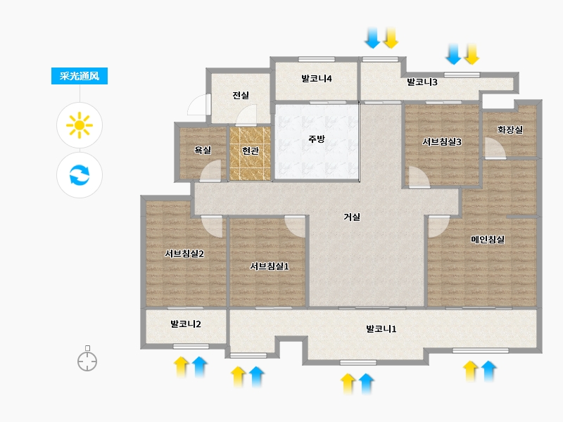 경기도-용인시 수지구-용인시 수지구_성현마을반도유보라_ 150㎡-167.72-户型库-采光通风