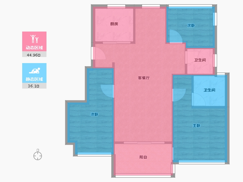 安徽省-合肥市-正荣府-77.00-户型库-动静分区