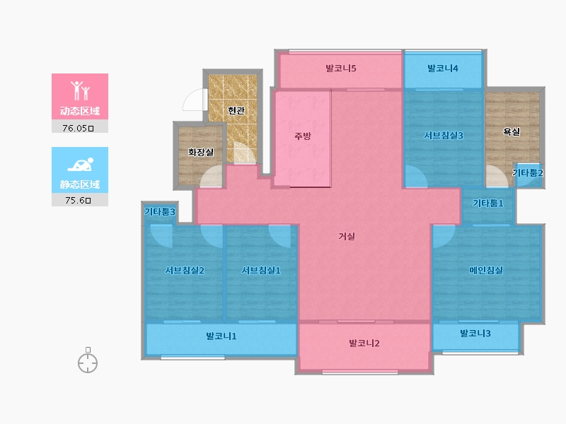 경기도-용인시 기흥구-성산마을서해그랑블-159.08-户型库-动静分区