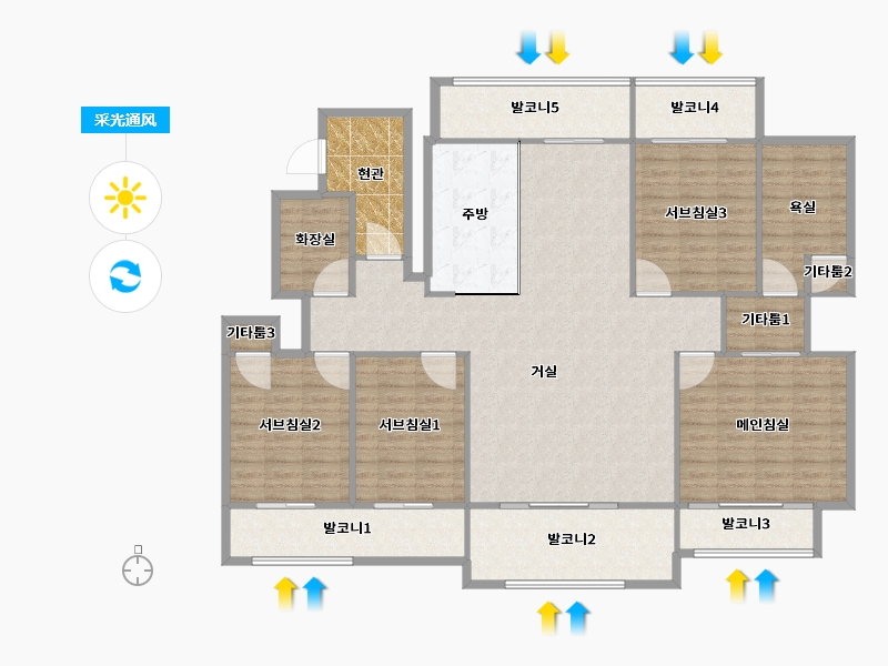 경기도-용인시 기흥구-성산마을서해그랑블-159.08-户型库-采光通风