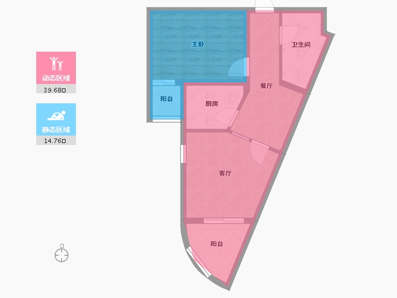 北京-北京市-华富丽苑-53.57-户型库-动静分区