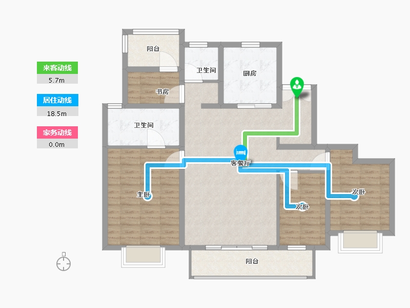 浙江省-台州市-云樾观岭-106.00-户型库-动静线