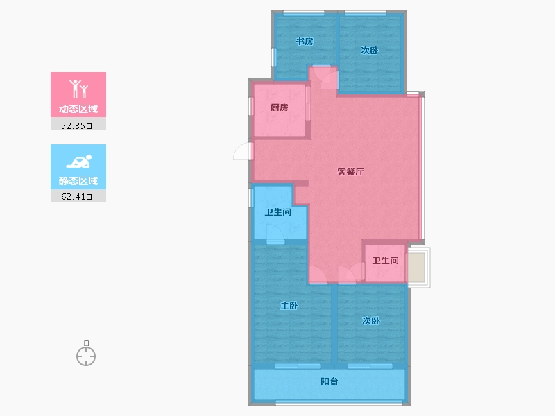 浙江省-杭州市-未来天空之城-114.30-户型库-动静分区