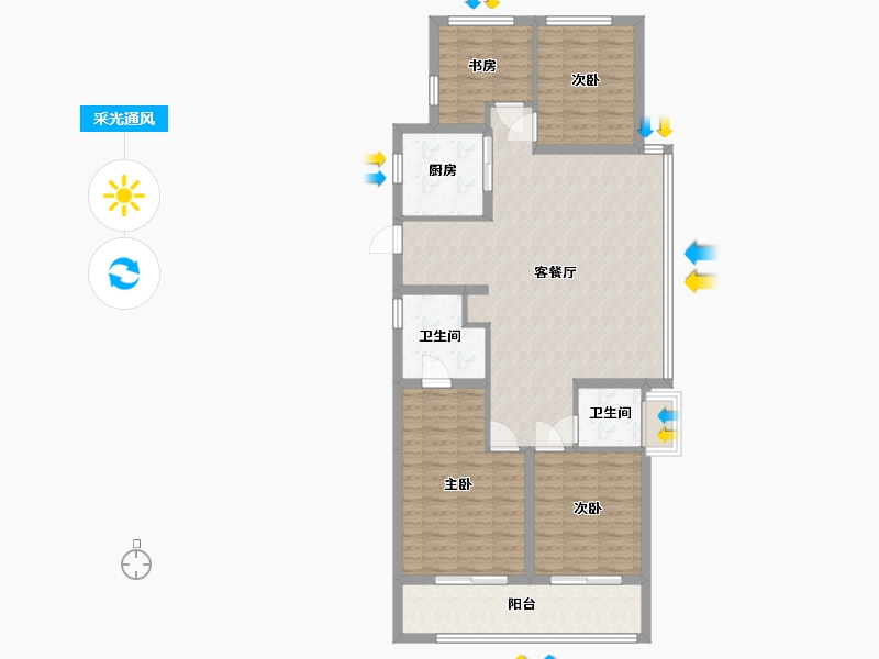 浙江省-杭州市-未来天空之城-114.30-户型库-采光通风